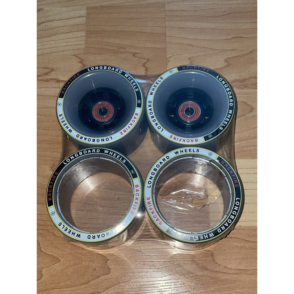New Sealed Backfire Longboard Wheels - Set of 4 Gray
